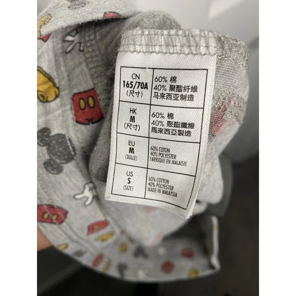 Disney Women's All Over Scattered Mickey Pajama Bottom Shorts Grey‎ Size Small - Picture 5 of 5